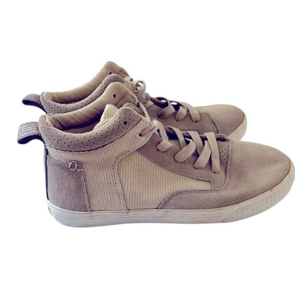 TOMS Camila' Suede Canvas High Top Sneaker Size 8 - Picture 2 of 4